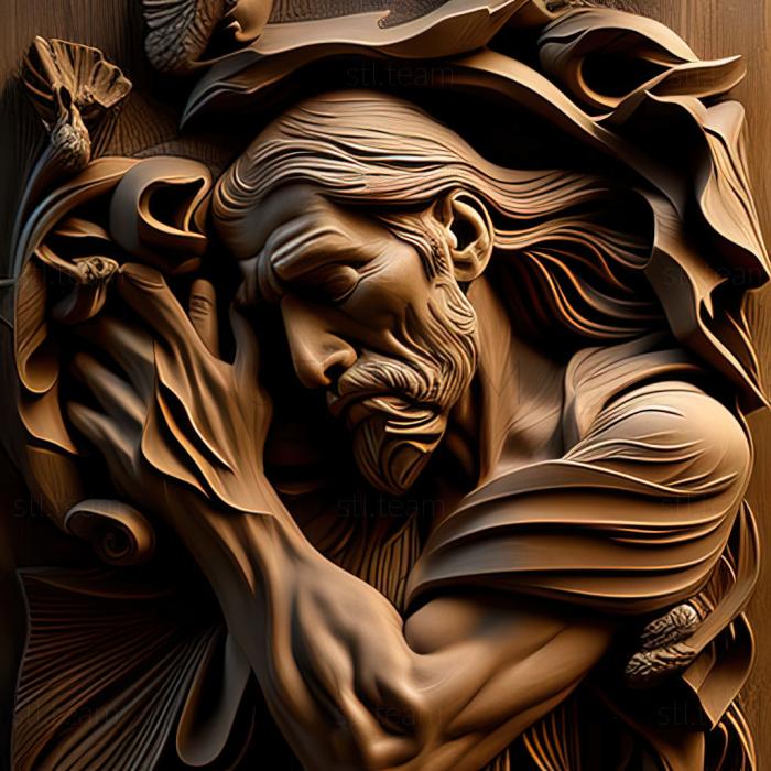 3D модель Дон Трояни, американский художник. (STL)